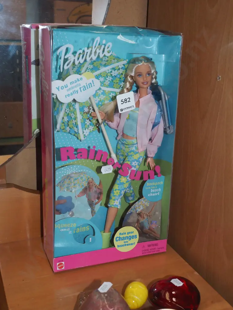 boxed Barbie Rain or Shine - damage to box Image 1++