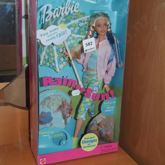 boxed Barbie Rain or Shine - damage to box