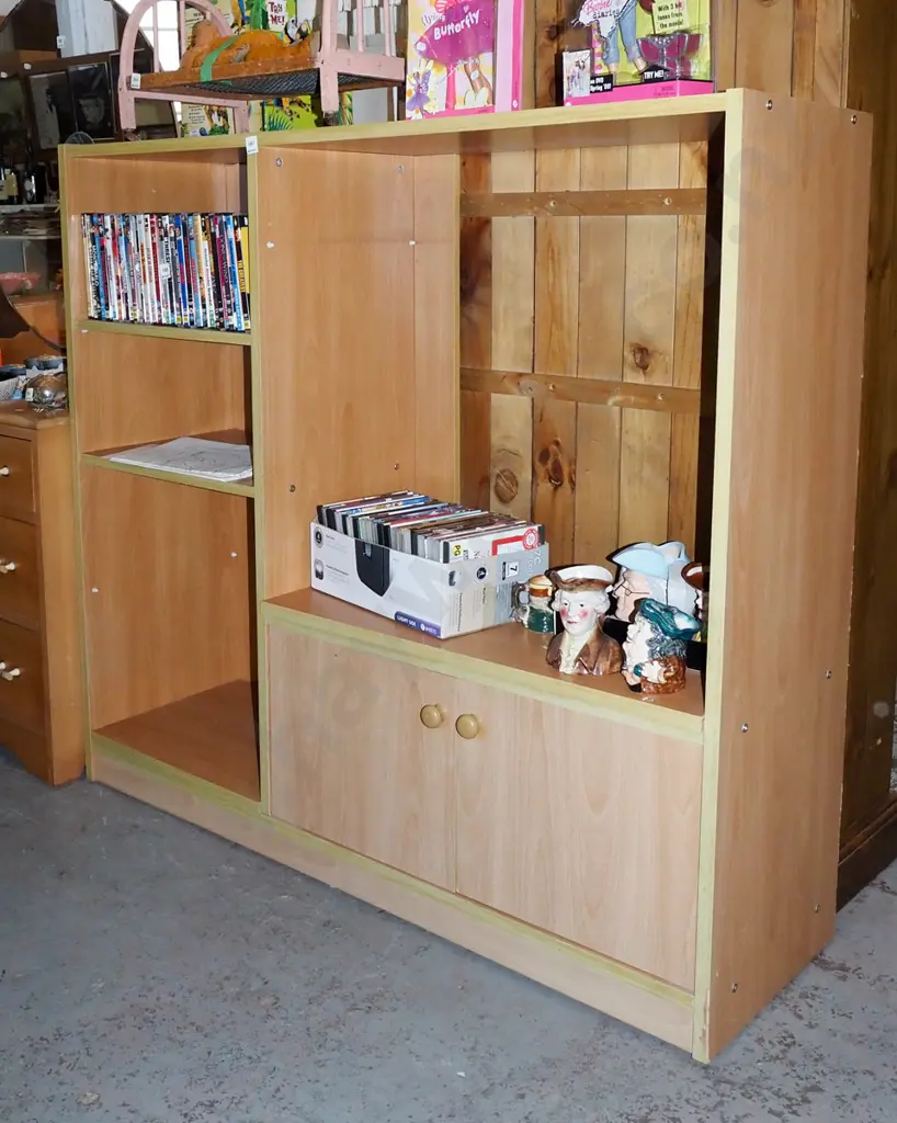 mdf faux wood entertainment unit H1200 W1330 D390 Image 1++