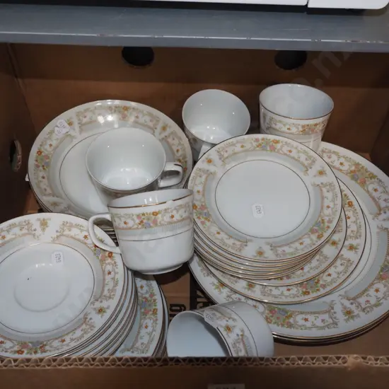 box; Japanese floral dinner items