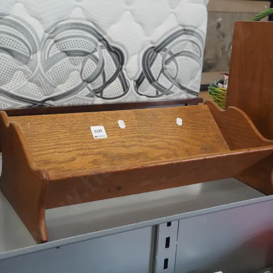 small oak table top bookcase