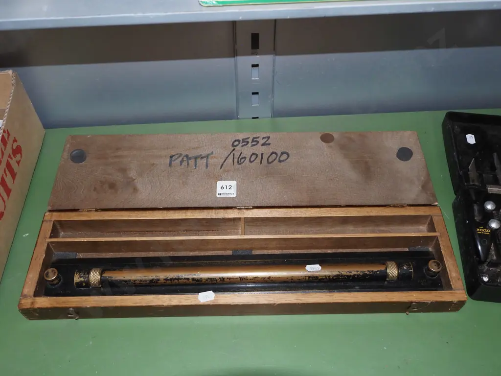 large wood cased parallel rolling ruler W455 Image 1++