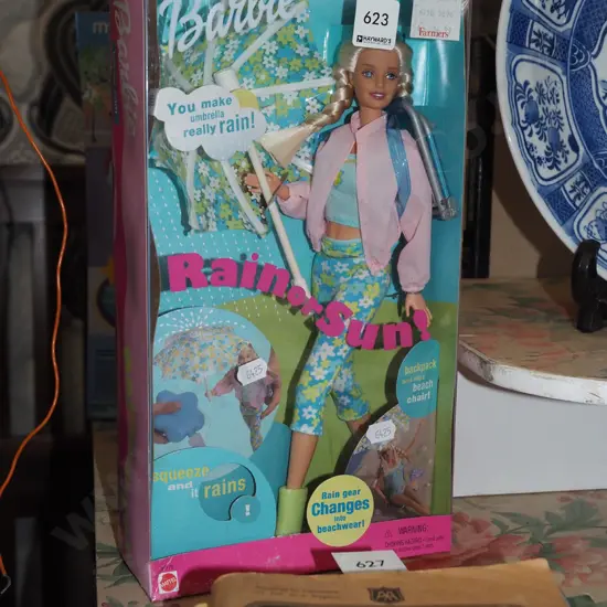 as new boxed Barbie Rain and Sun