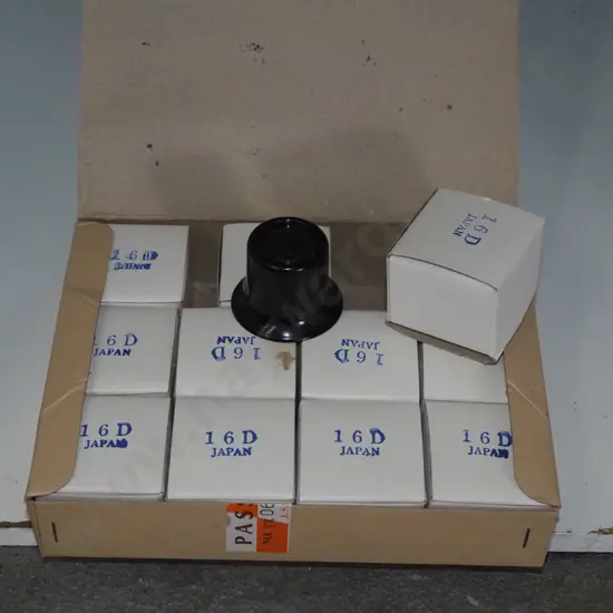 box of Japanese 16D jewellers loupes