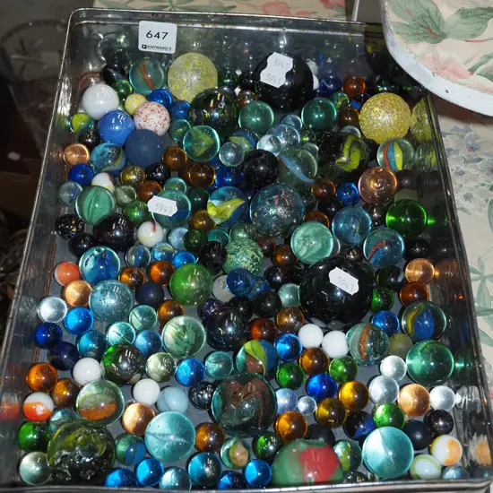 tin of marbles