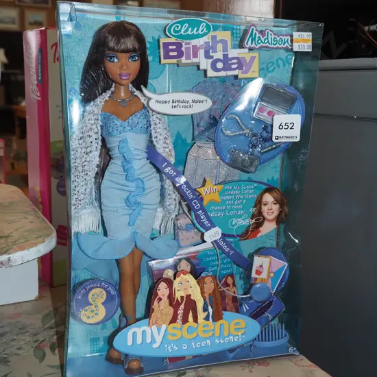 boxed My Scene Club Birthday Madison Birthday - slight damage to box