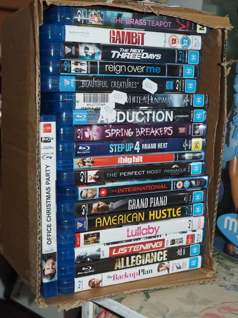 box of blue ray DVDs Image 1++