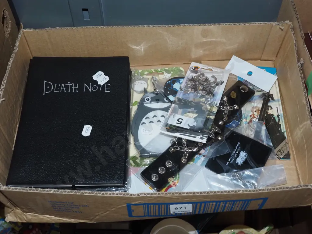 box; Death Note notebooks, anime key rings etc Image 1++