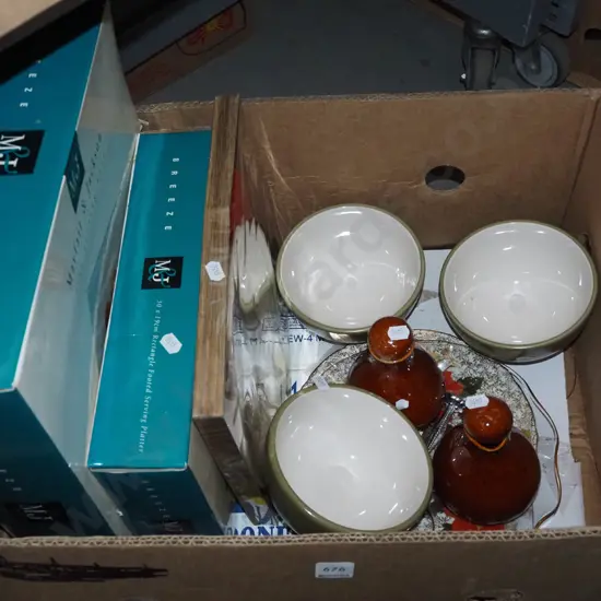 box; as new platters, dish, bowls etc