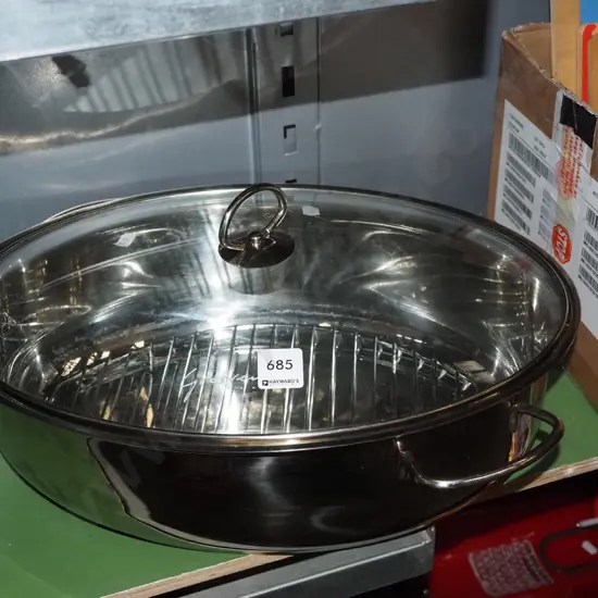 stainless steel glass baking dish with internal rack