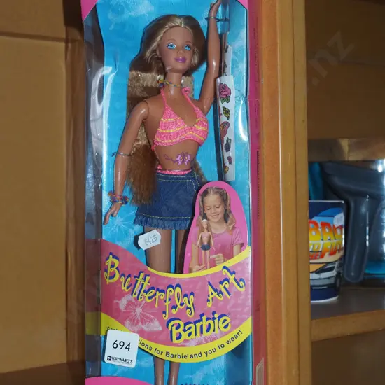 boxed Butterfly Art Barbie - slight damage to box