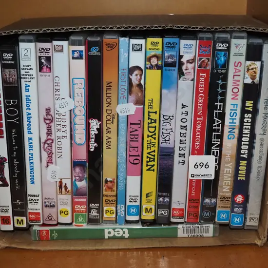 box of DVDs