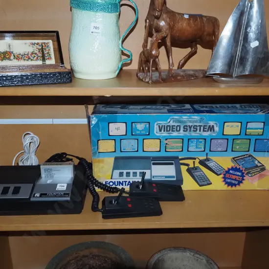 boxed Fountain video game and controllers 