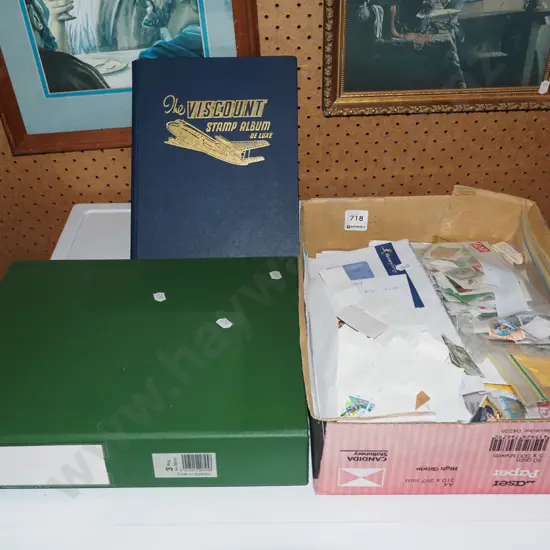 2x stamp albums, loose stamps