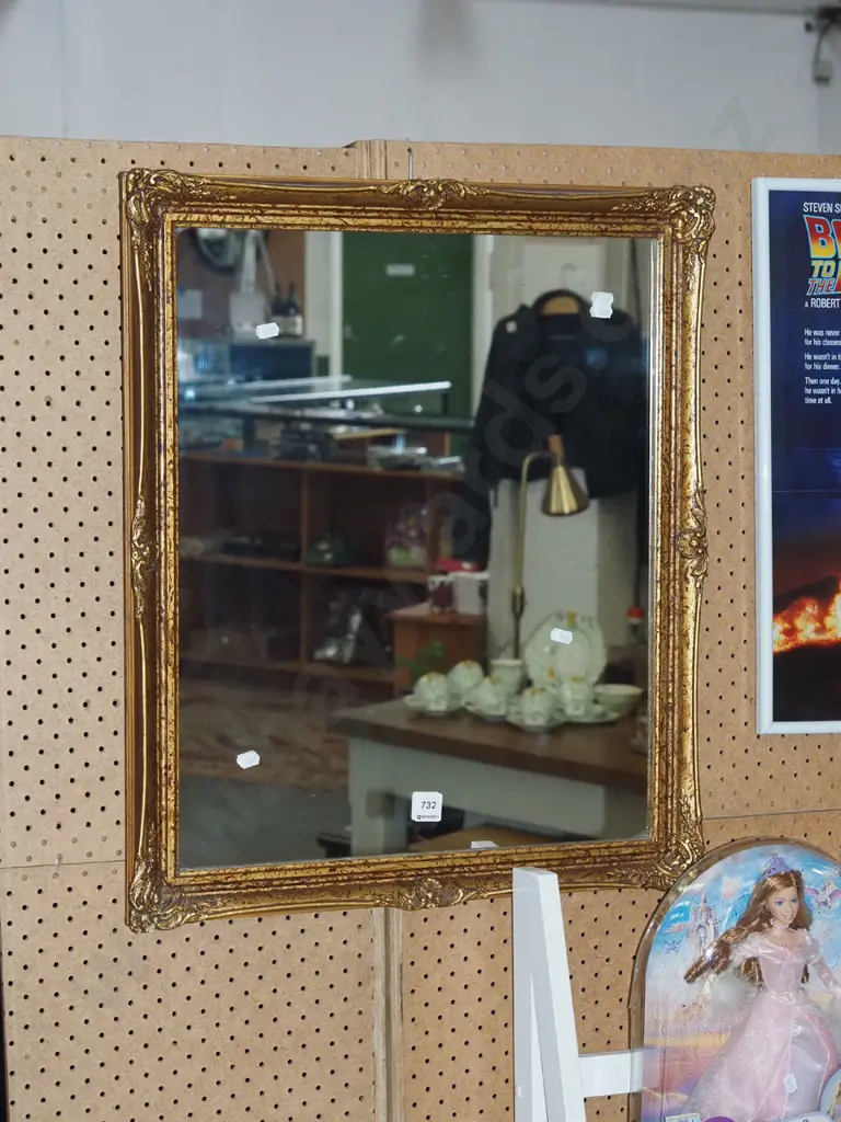gilt framed wall mirror Image 1++