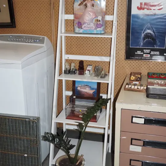 A framed white wooden shelf H1350 