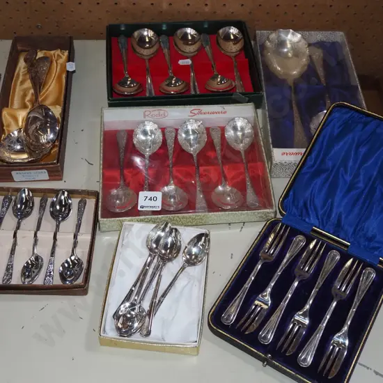 assorted plated cutlery