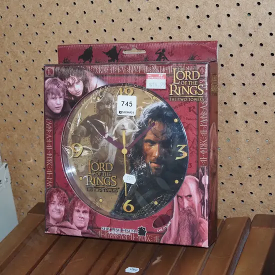 boxed as new Lord of the Rings wall clock