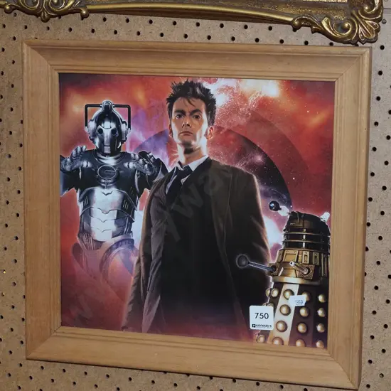framed Dr Who poster print