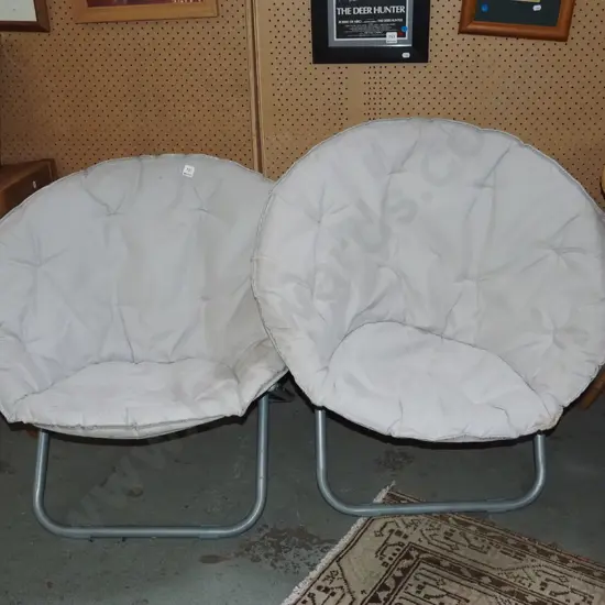 2x camping moon chairs -slight marks