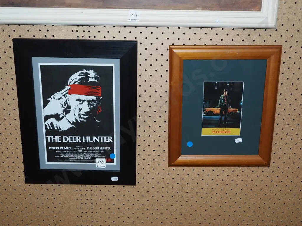 2x movie poster prints - Deer Hunter, Taxi Driver - blue dots Image 1++