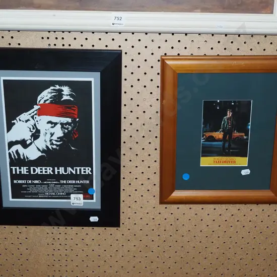 2x movie poster prints - Deer Hunter, Taxi Driver - blue dots