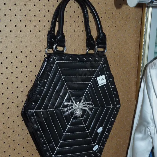 spider themed hand bag