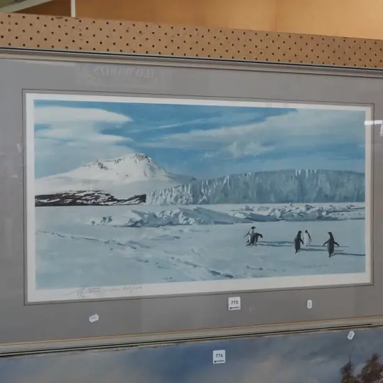 framed ltd edition Keith Shackleton print - Antarctic landcape