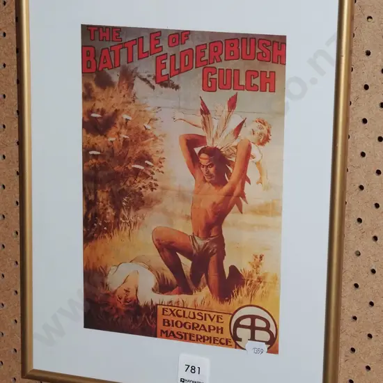 framed movie poster print  - The Battle of Elderbush Gulch