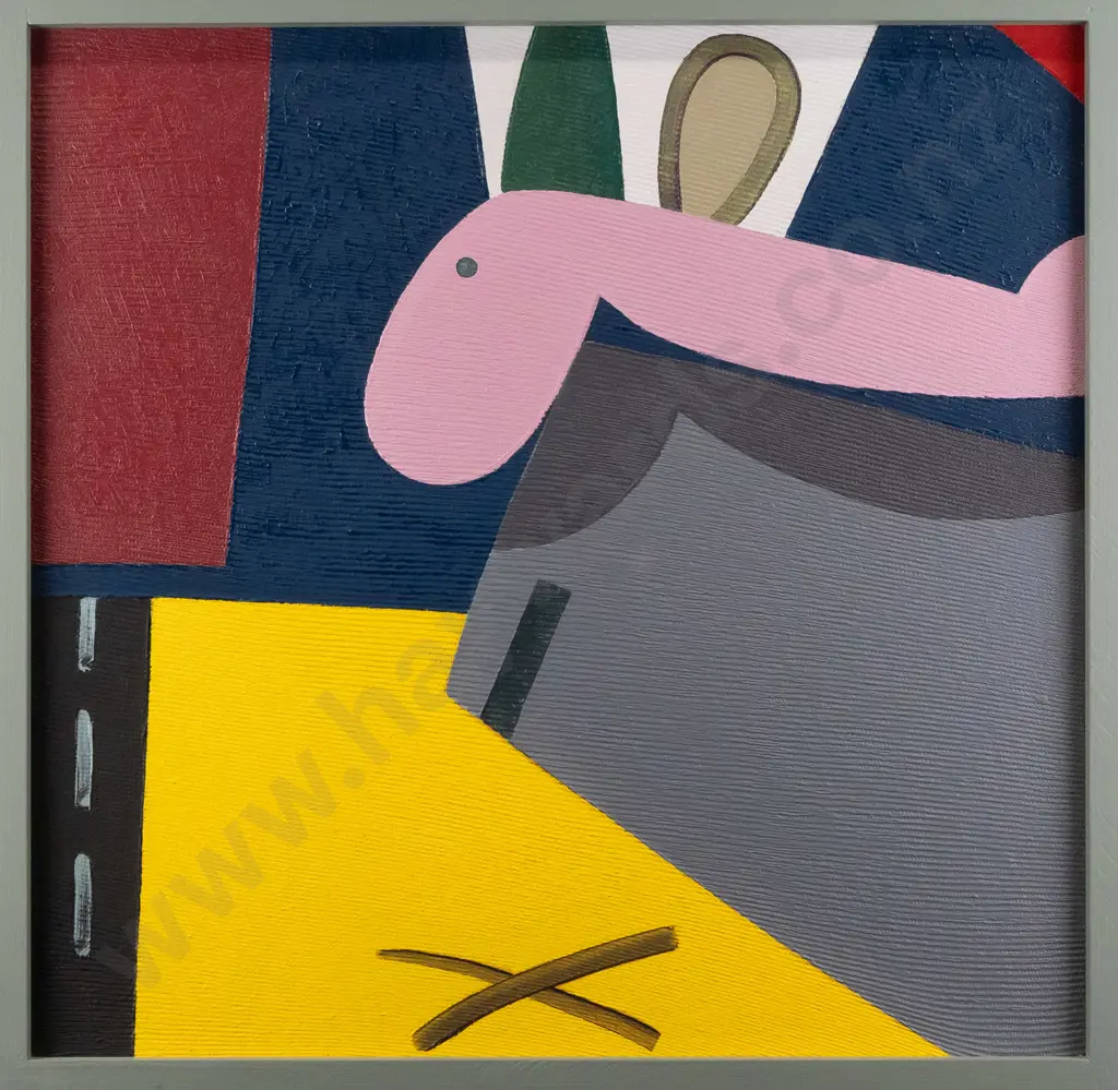 Eion Stevens 2002 - framed oil on fabric on board "ghost understudy" H390 W603 Image 1++