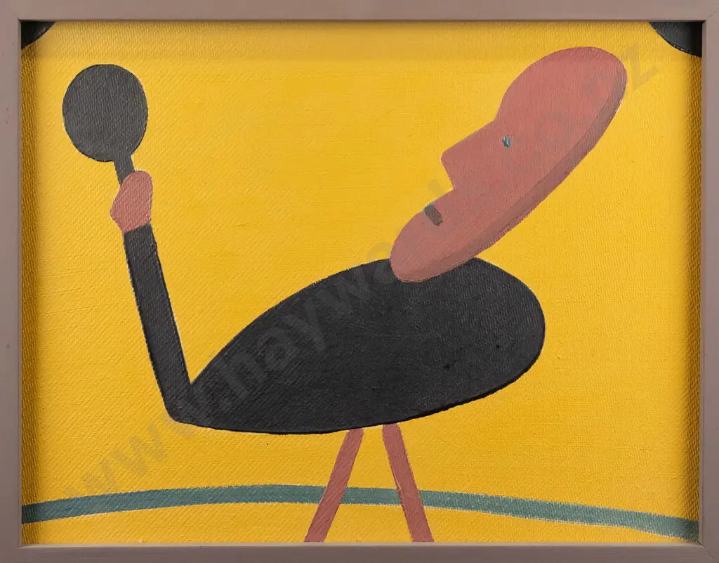 Eion Stevens 2003 - framed oil on fabric on board "vanity" H414 W513 Image 1++