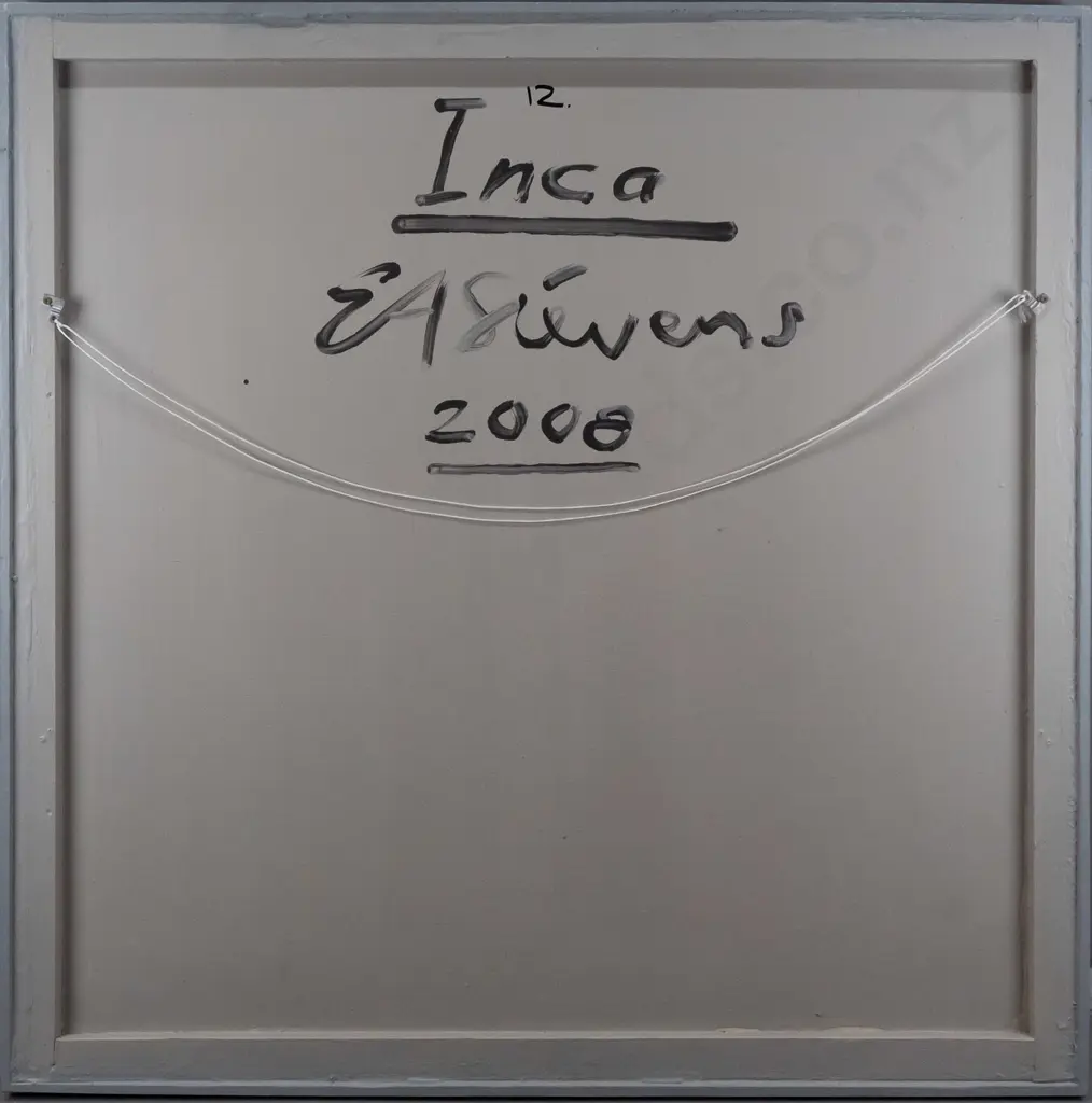 Eion Stevens 2008 - framed oil on fabric on board "Inca" H1226 W1225 Image 1++