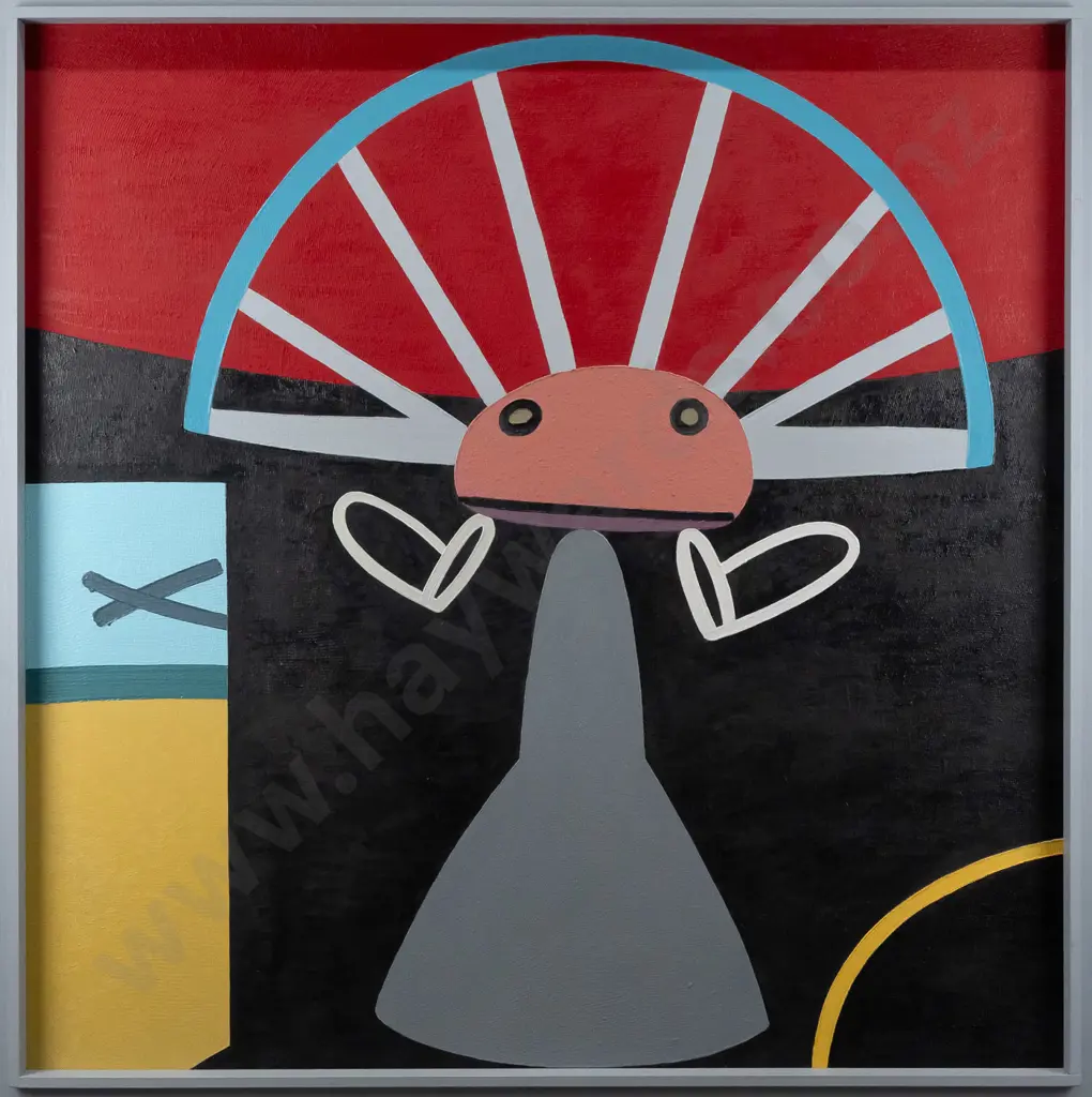 Eion Stevens 2008 - framed oil on fabric on board "Inca" H1226 W1225 Image 1++