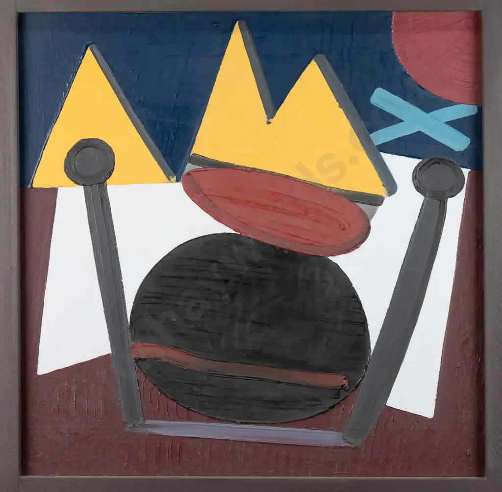 Eion Stevens 2011 - framed oil on board "741 drummer" H595 W593 Image 1++