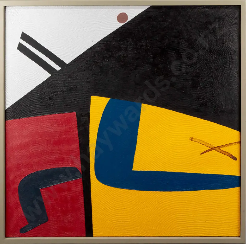 Eion Stevens '05 - framed oil on fabric on board "the craving" H835 W840 Image 1++