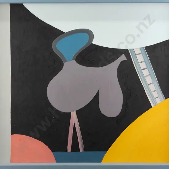 Eion Stevens 1999 - framed oil on board "pontoon" H535 W640