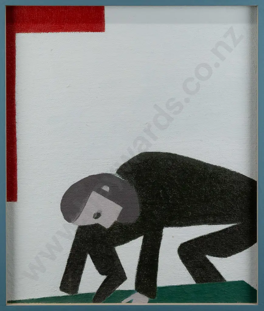 Eion Stevens 1992- framed oil on fabric on board "search" H501 W436 Image 1++
