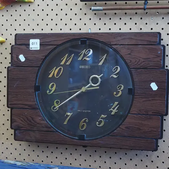 plastic Seiko wall clock