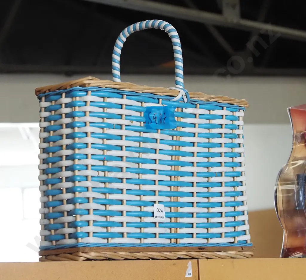 woven plastic cane basket Image 1++