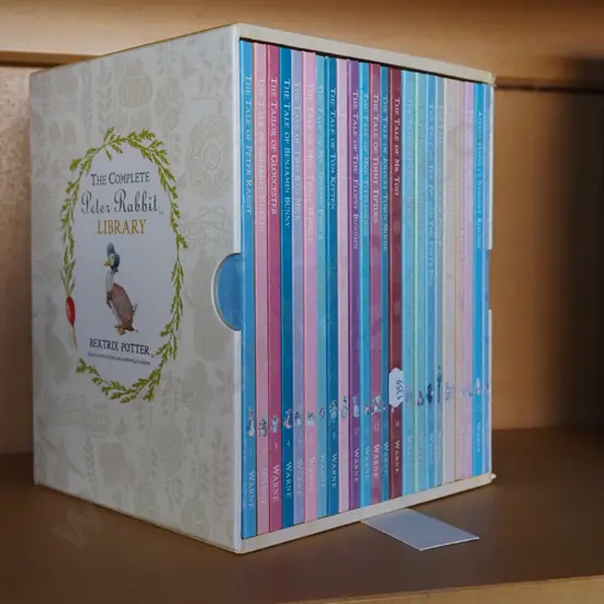 slip cased set of Beatrix Potter Peter Rabbit books