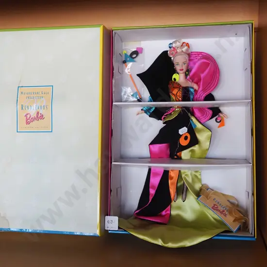 boxed 1980s Masquerade Gala Collection Rendevous Barbie - stains to box