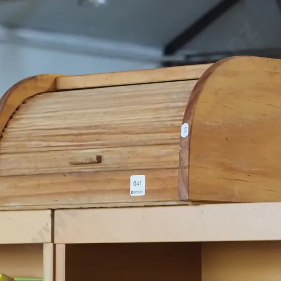 wooden bread bin