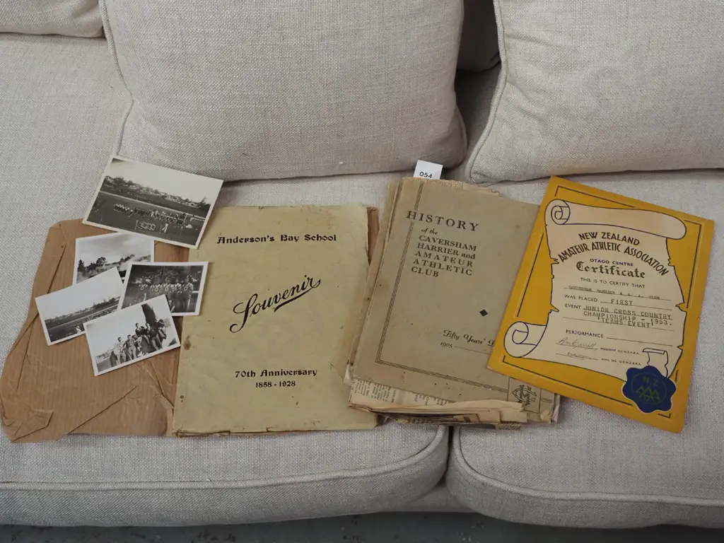 Caversham Athletic Club History, Andersons Bay School 70th Anniversary book, photos etc. Image 1++