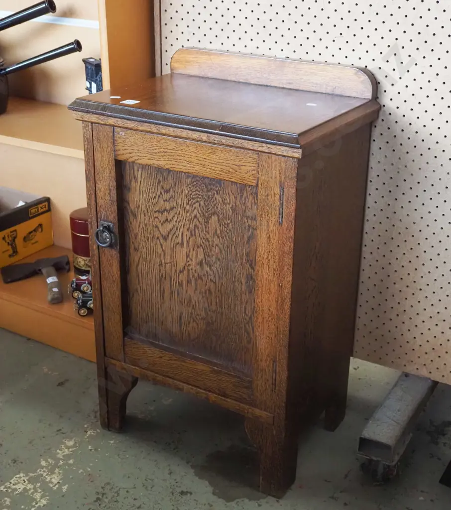 oak single door pot cupboard Image 1++