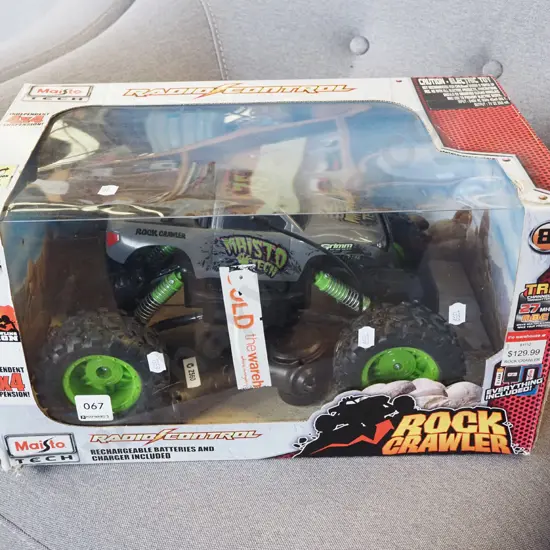 boxed  Rock Crawler radio control vehicle - damage to box