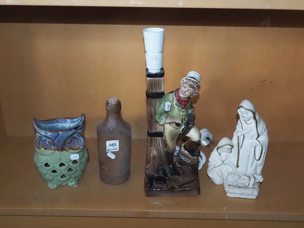 figurines, figural lamp base, stoneware bottle, aromatherapy burner Image 1++