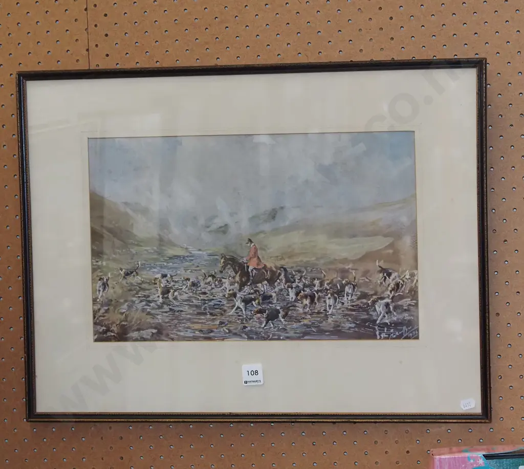 framed print - hunting scene Image 1++
