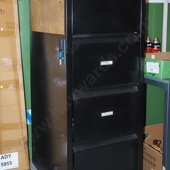 black 4 drawer filing cabinet