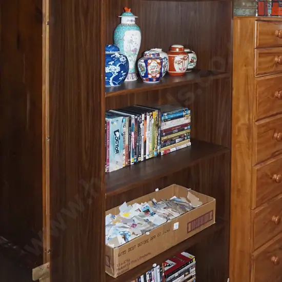 mdf faux wood veneer bookcase H1780 W700 D300