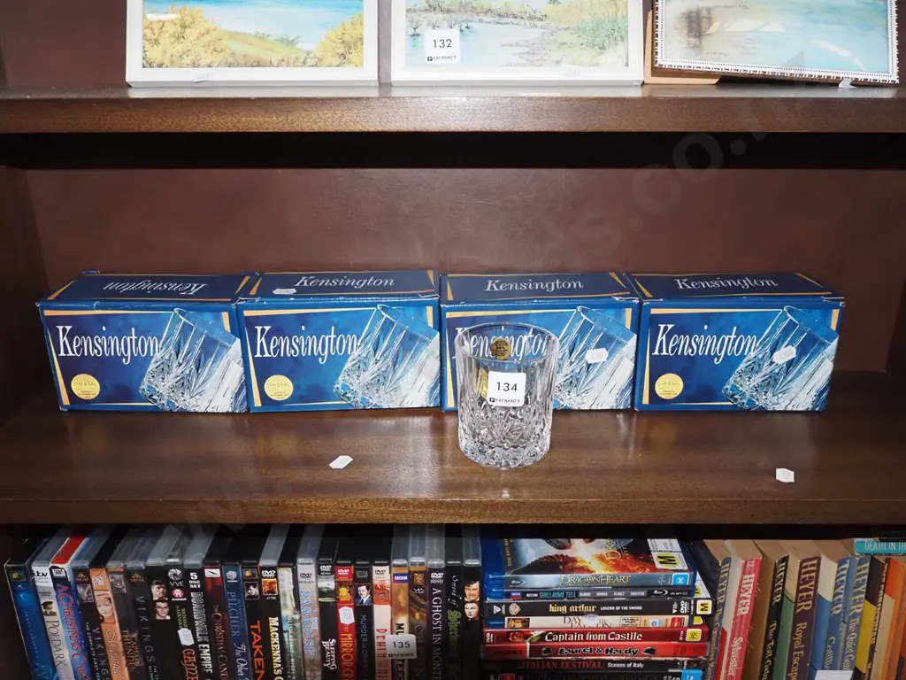 boxed cut crystal whisky tumblers Image 1++
